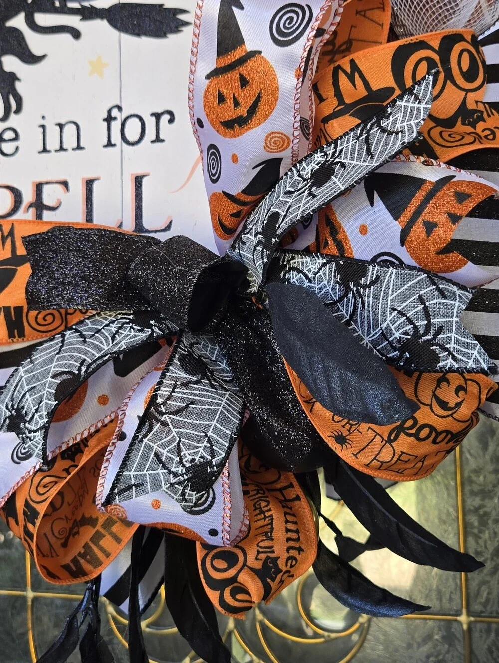 Welcome Come In For A Spell Witchy Halloween Wreath